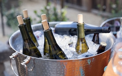 Wine_Ice_Bucket Wine Bottles in Bucket with Ice