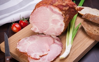 Ham Roast on a Wooden Board