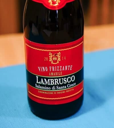 Bottle of Lambrusco Sparkling Wine