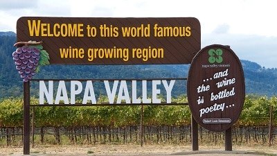Street Sign in Napa Valley, California, USA
