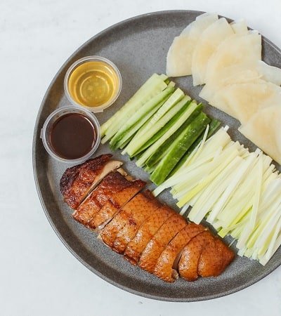 Peking Duck with Vegetables and Sauces