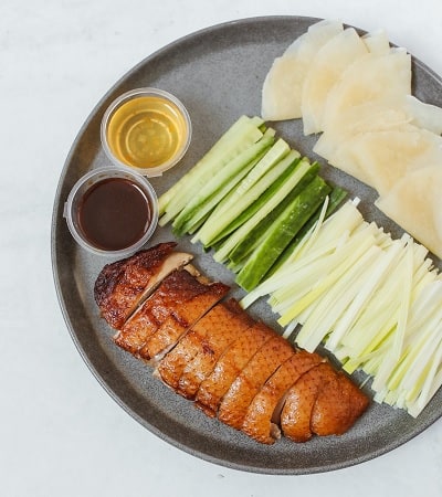 Peking Duck with Vegetables and Sauces