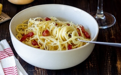 Pasta Carbonara in a Bowl