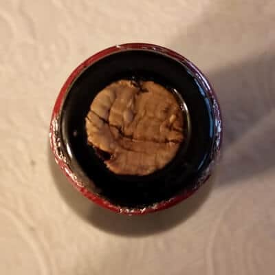 Soaked Cork in Wine Bottle