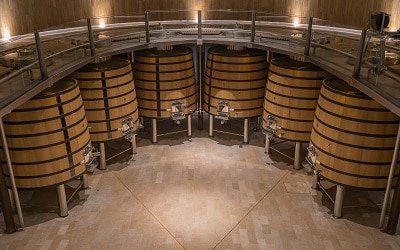 Wooden Tanks in a Cava Winery