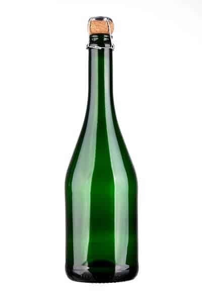 Green Sparkling Wine Bottle